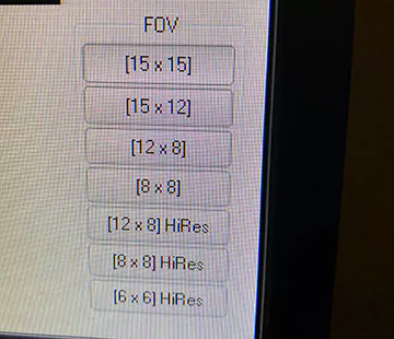 FOVs of Special CBCT Screen